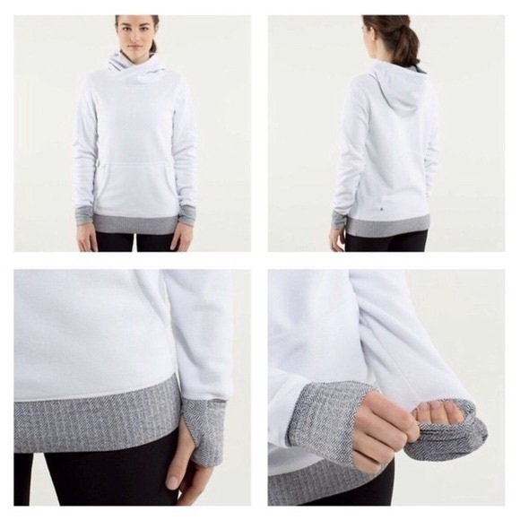 Lululemon Runaway Fleece Hoodie | Size 6 | Herringbone White/Grey GREAT Quality - Picture 8 of 8